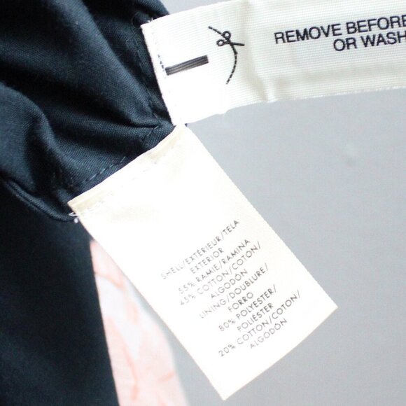 Ann Taylor Navy Pink Island Floral Sleeveless Cross Back Tropical Dress Size 6 - Picture 7 of 9